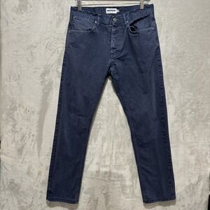 Guideboat Co. Ply The Waters Men's 30 Wash Blue Canvas Pants‎ Button Fly Logo